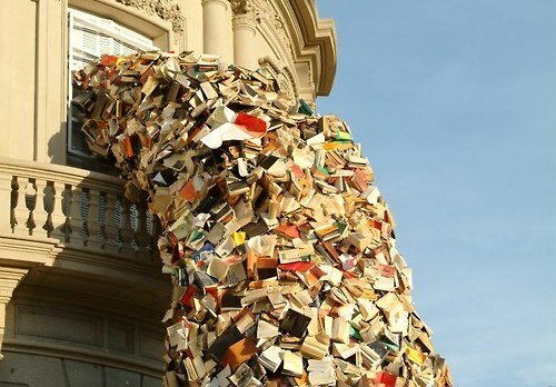 Escultura de libros escultura con libros