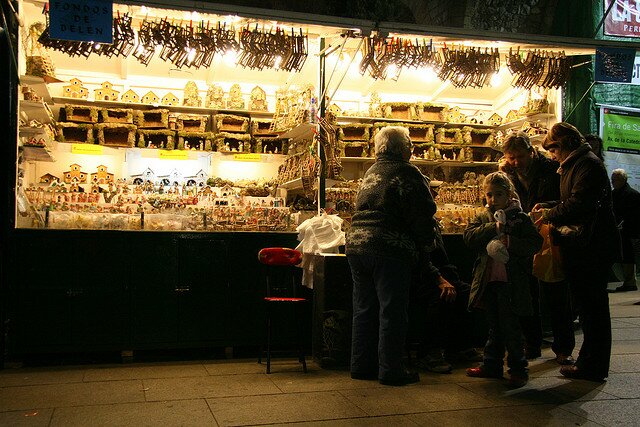 Fira navideña de Santa Llúcia en Barcelona · Imagen de Jesús Corrius CC BY 2.0